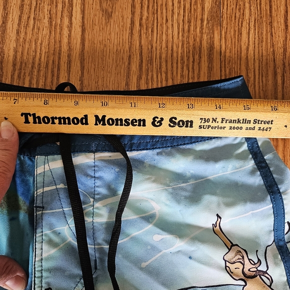 Mens 29 Volcom Board Shorts Swim Trunks Surfer Drawstring Back Pocket Stretch - Picture 9 of 16